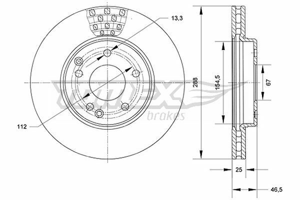 Brzdový kotouč TOMEX Brakes